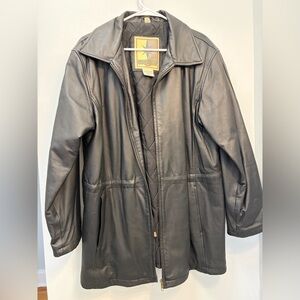 Elegant Gray Leather Jacket for Women